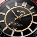 Premium Silver Stainless Steel Watch Black Dial Tricolor Sport Bezel Date Display Classic Luxury Watch – Men