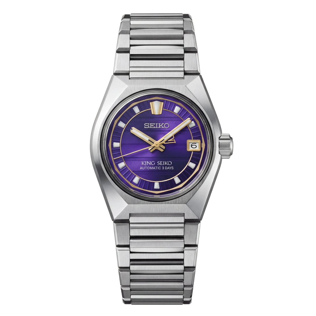 Royal Purple Dial Automatic Steel Watch – 3-Day Power Reserve