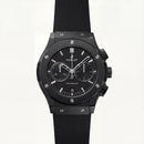 All-Black Chronograph Watch – Sport Luxury Edition
