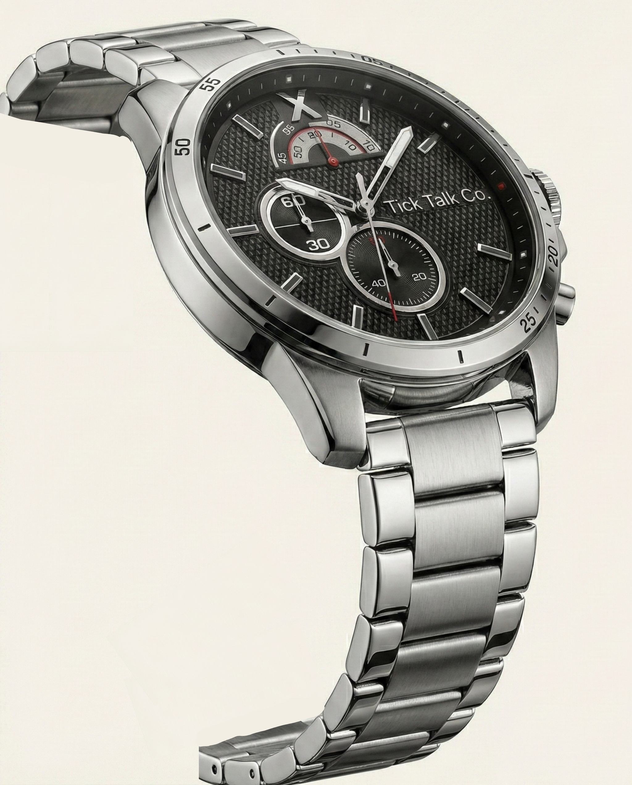 Olympus Black Carbon Dial Silver Chronograph
