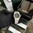Premium Silver Stainless Steel Skeleton Automatic Watch Open-Work Dial Octagonal Bezel Luxury Watch – Men