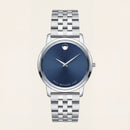 Deep Blue Minimalist Silver Men’s Watch