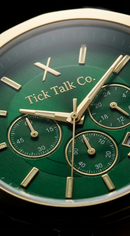 Centrix Emerald Green Chronograph Two-Tone Gold & Steel