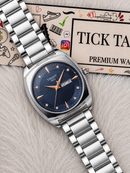 Navy Blue Diamond Index Day-Date Men’s Watch