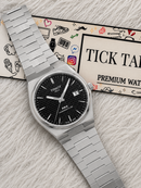 Centrix Black Waffle Dial Silver Watch