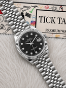 Onyx Black Diamond Dial Steel Watch