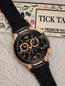 Elite Rose Gold Black Racing Chronograph Men’s Watch