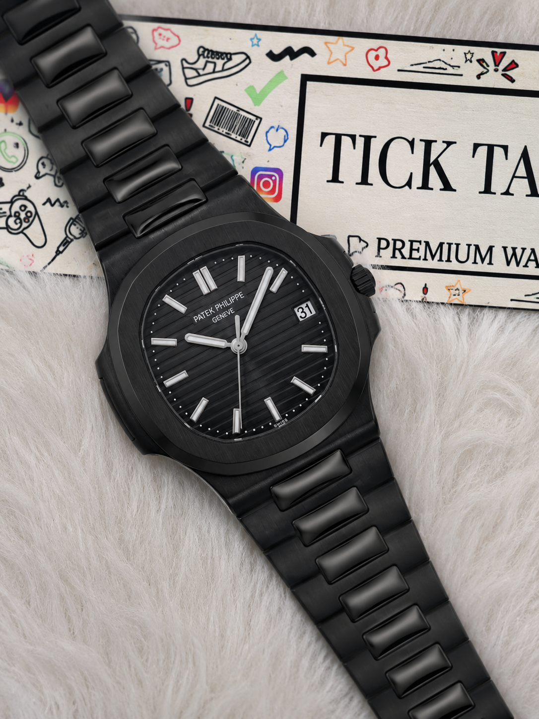 Nautiq Black Quartz Steel Luxury Watch