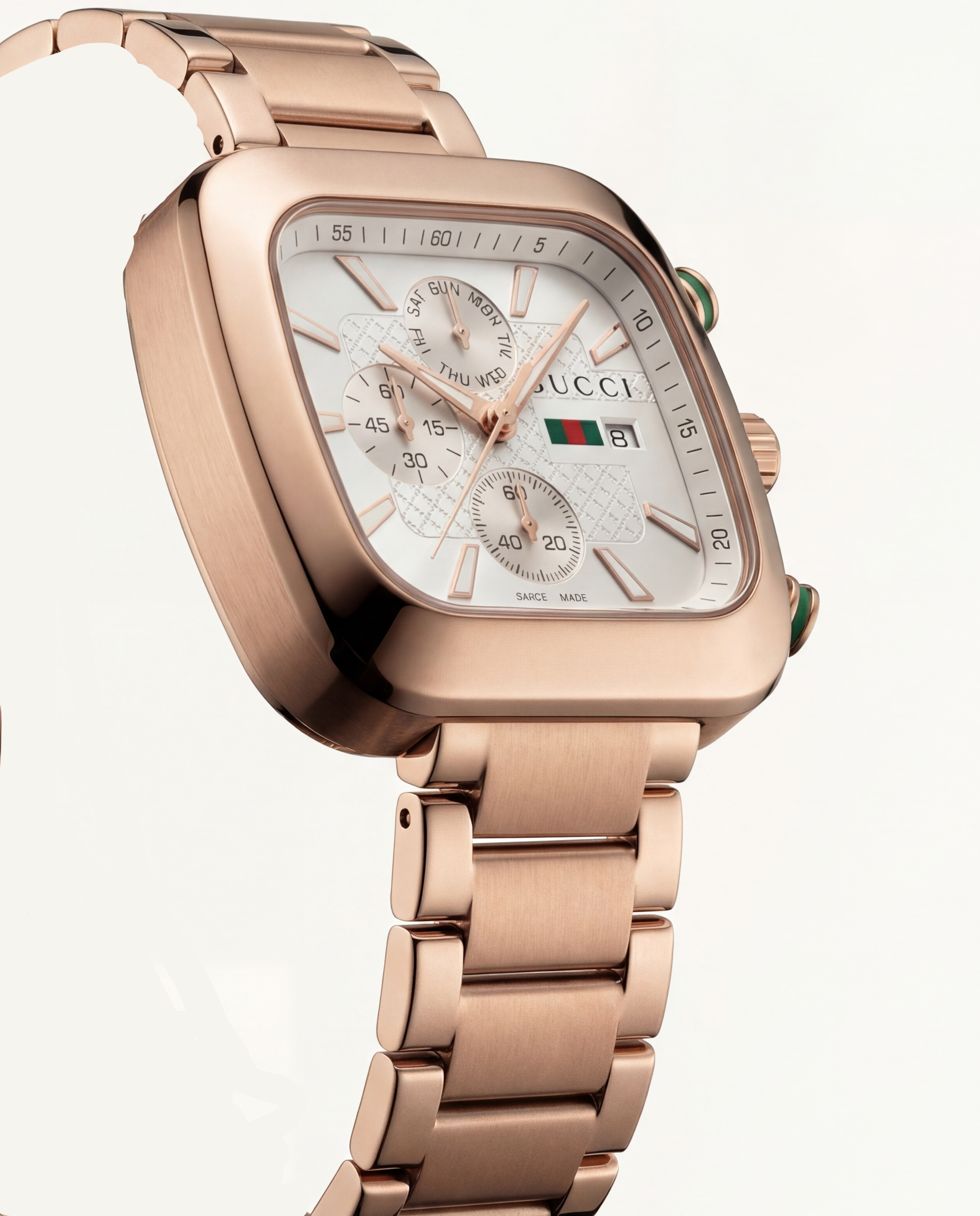 Rose Gold Square Chronograph Men’s Watch