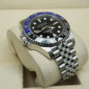 Premium Silver GMT Style Luxury Watch Black Dial Black Blue Batman Bezel Jubilee Bracelet Classic Luxury Watch – Men