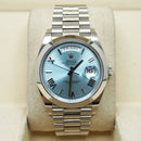 Premium Silver Luxury Watch Ice Blue Dial Roman Numerals Smooth Bezel Jubilee Bracelet Classic Luxury Watch – Men