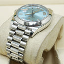 Premium Silver Luxury Watch Ice Blue Dial Roman Numerals Smooth Bezel Jubilee Bracelet Classic Luxury Watch – Men