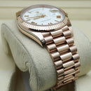 Premium Rose Gold Luxury Watch White Dial Roman Numerals Fluted Bezel President Bracelet Classic Luxury Watch – Men