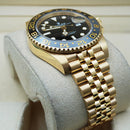 Premium Full Gold GMT Style Luxury Watch Black Dial Black Gold Bezel Jubilee Bracelet Classic Royal Watch – Men