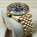 Premium Full Gold GMT Style Luxury Watch Black Dial Black Gold Bezel Jubilee Bracelet Classic Royal Watch – Men