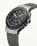Black Dial Chronograph with Grey Rubber Strap