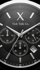 Centrix Midnight Black Chronograph Silver Edition