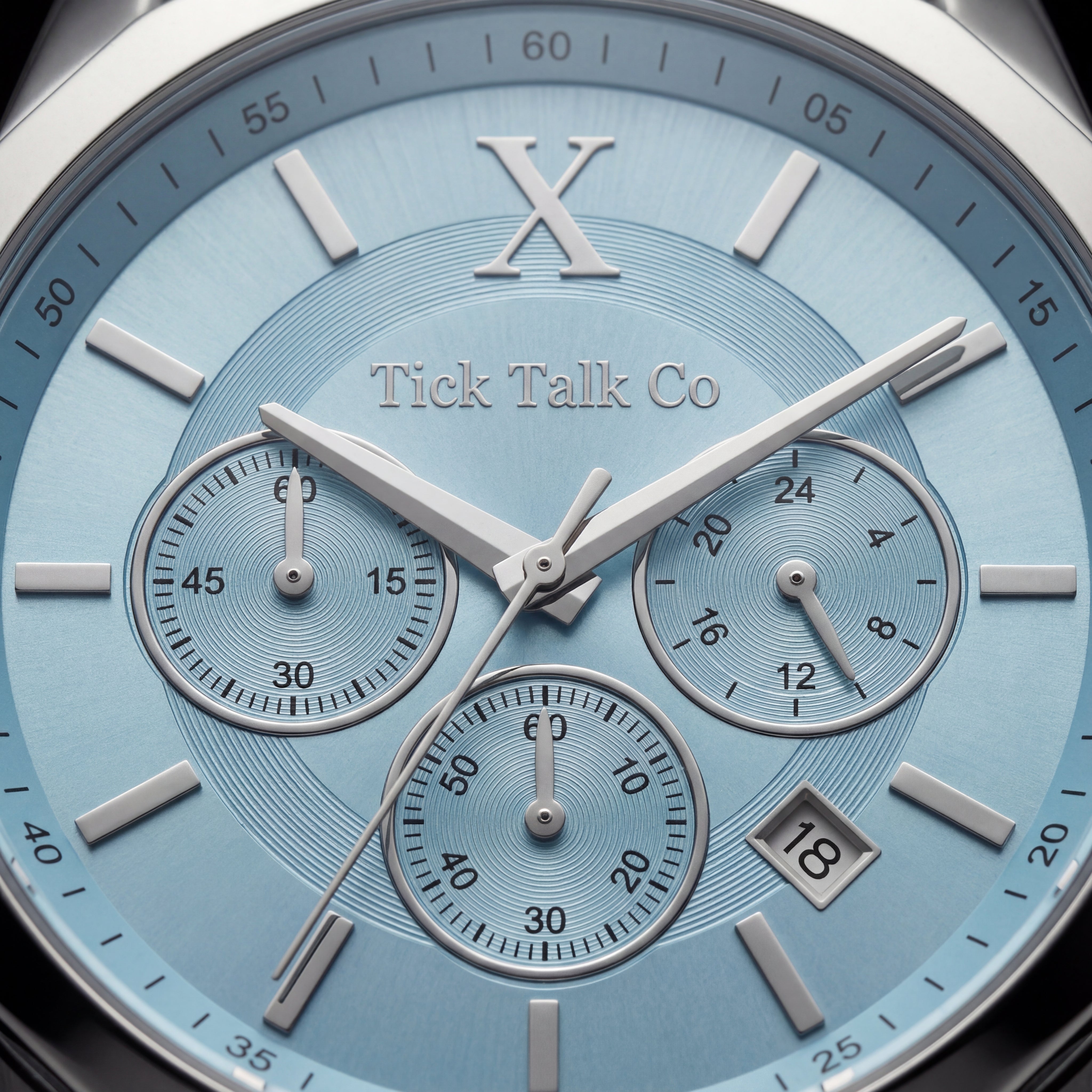 Centrix Ice Blue Chronograph Stainless Steel Edition