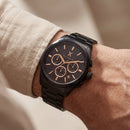 Obsidian Rose Chronograph Black Stainless Steel Men’s Watch