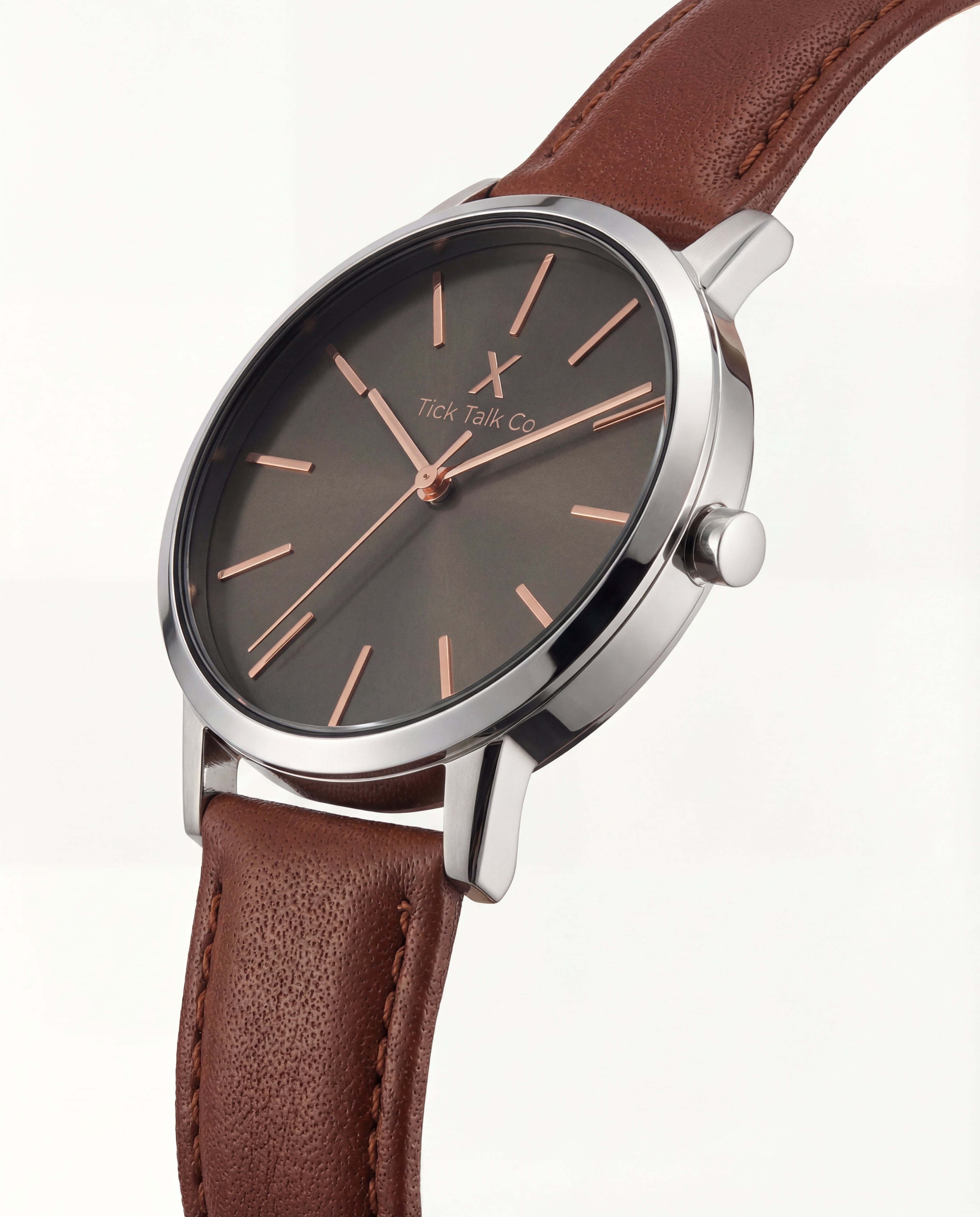 Centrix Charcoal Rose Silver Classic Watch