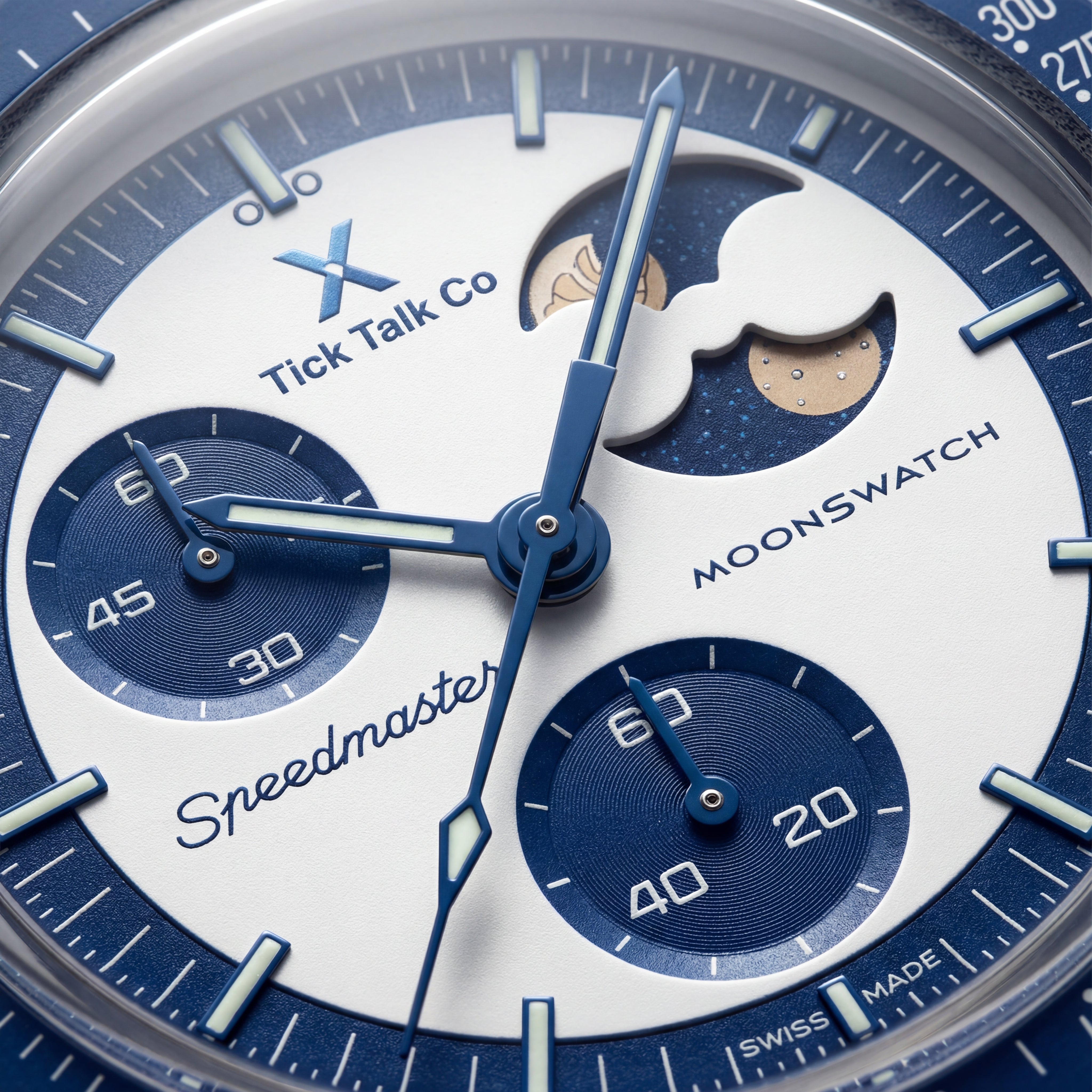 MoonSwatch Blue Speedmaster Chronograph – Tachymeter Edition