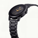 Black Dial Black Stainless Steel Watch