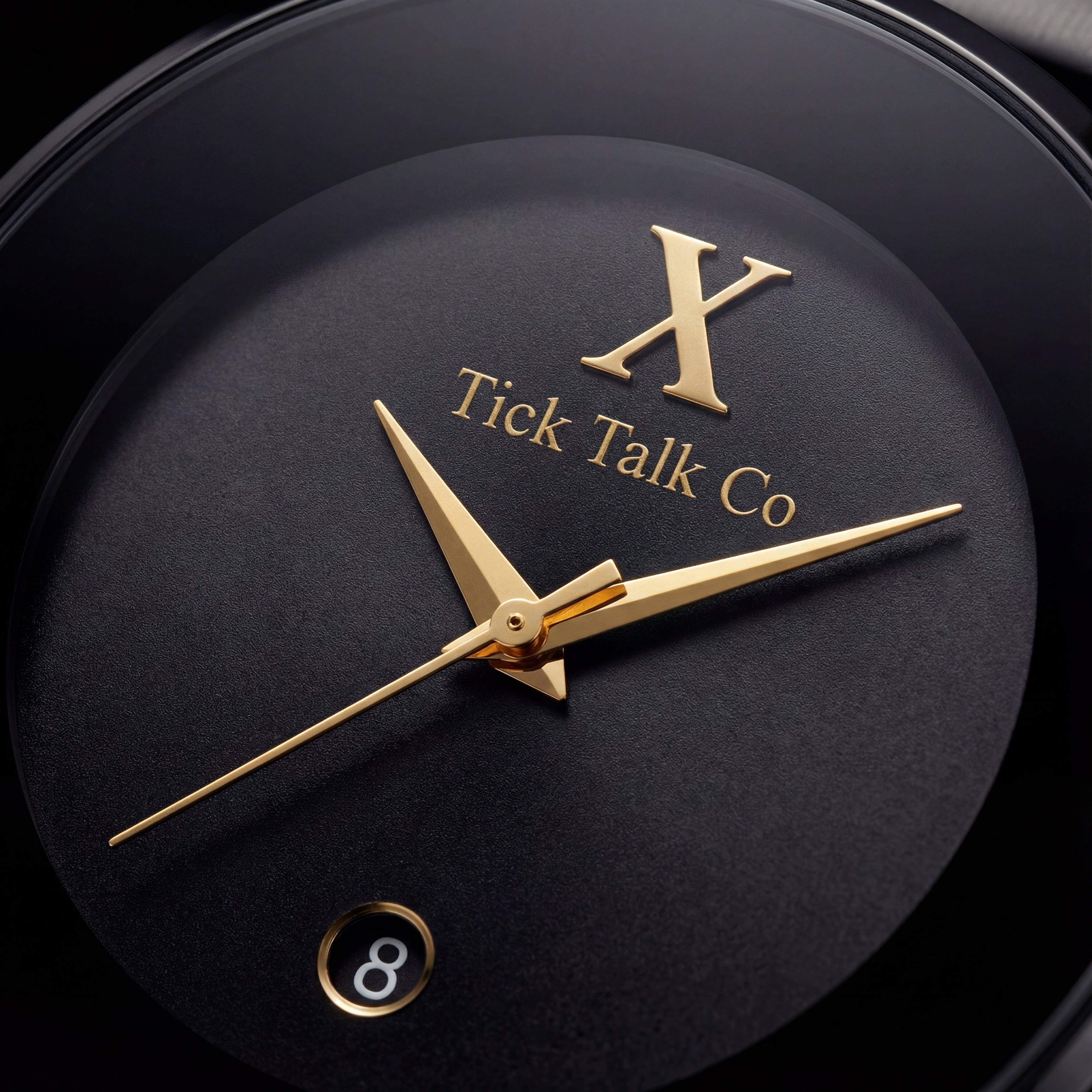 Black Dial Black Stainless Steel Watch