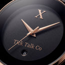 Black Stainless Steel Rose Gold Case Black Date Dial Men’s Watch