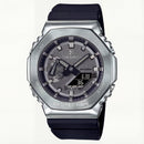 Silver Analog-Digital Sports Watch with Black Strap