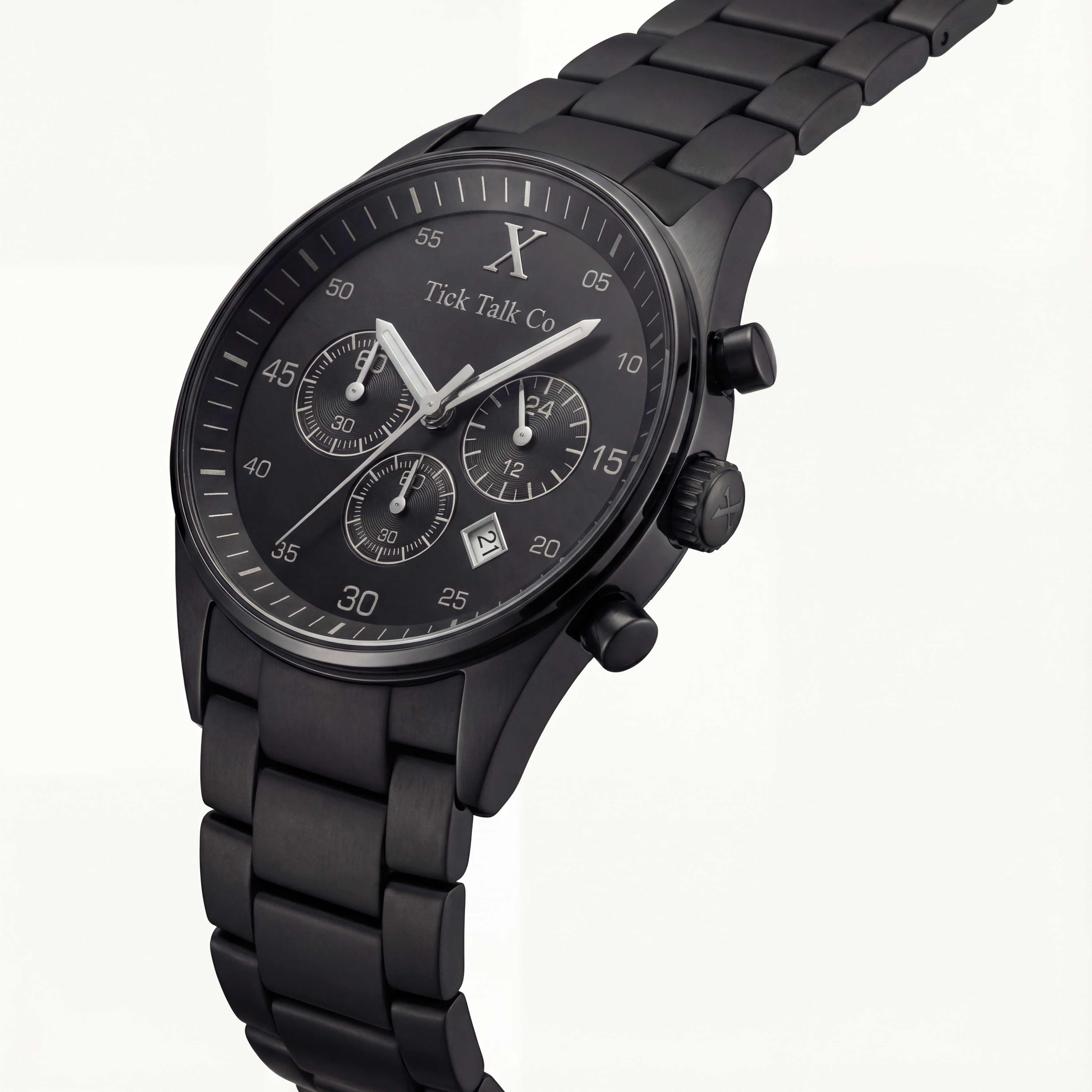 Black Dial Chronograph Stainless Steel Men’s Watch