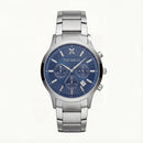 Silver Blue Chronograph