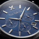 Silver Blue Chronograph