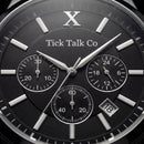 All-Black Chronograph Stainless Steel Men’s Watch