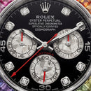 Rainbow Bezel Luxury Chronograph Stainless Steel Men’s Watch