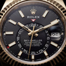 Black Dial Gold Fluted Bezel Luxury Men’s Watch with Rubber Strap