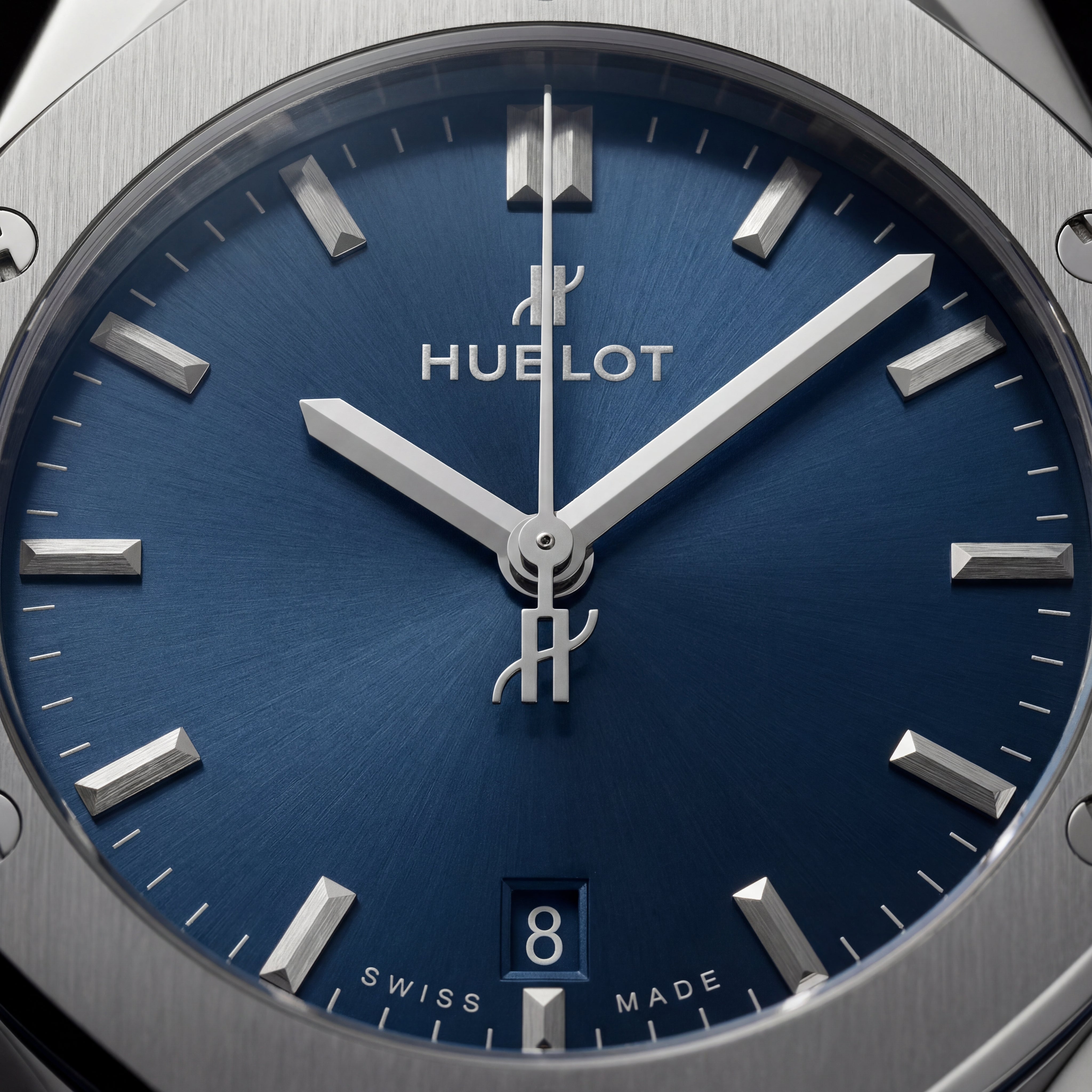 Silver Steel Blue Sunburst Dial Premium Men’s Watch