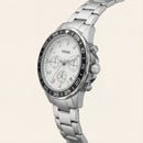 Silver Steel White Chronograph Dial Men’s Watch
