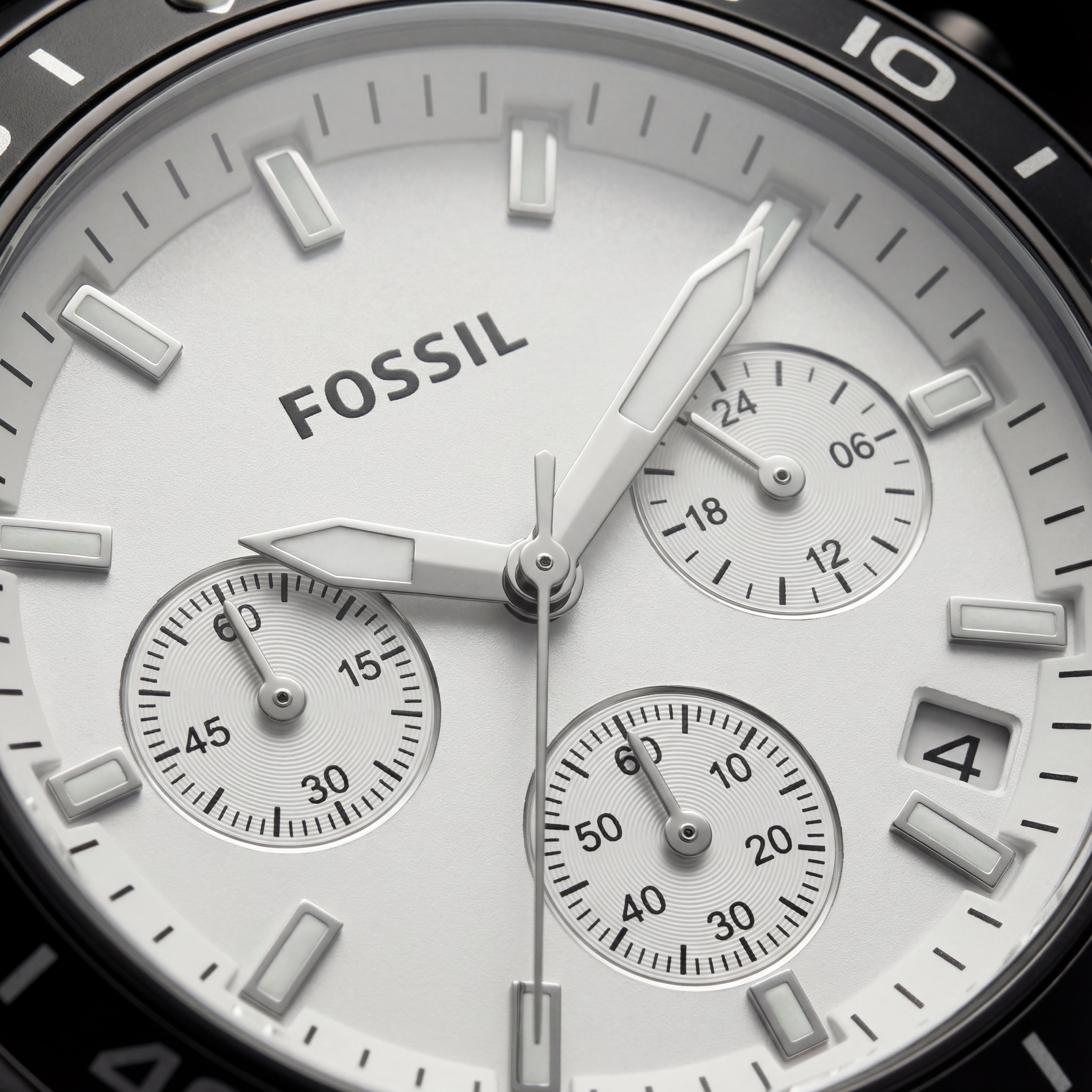 Stealth Black & Silver Chronograph Men’s Watch