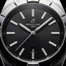 Silver Steel Black Dial Minimalist Men’s Watch