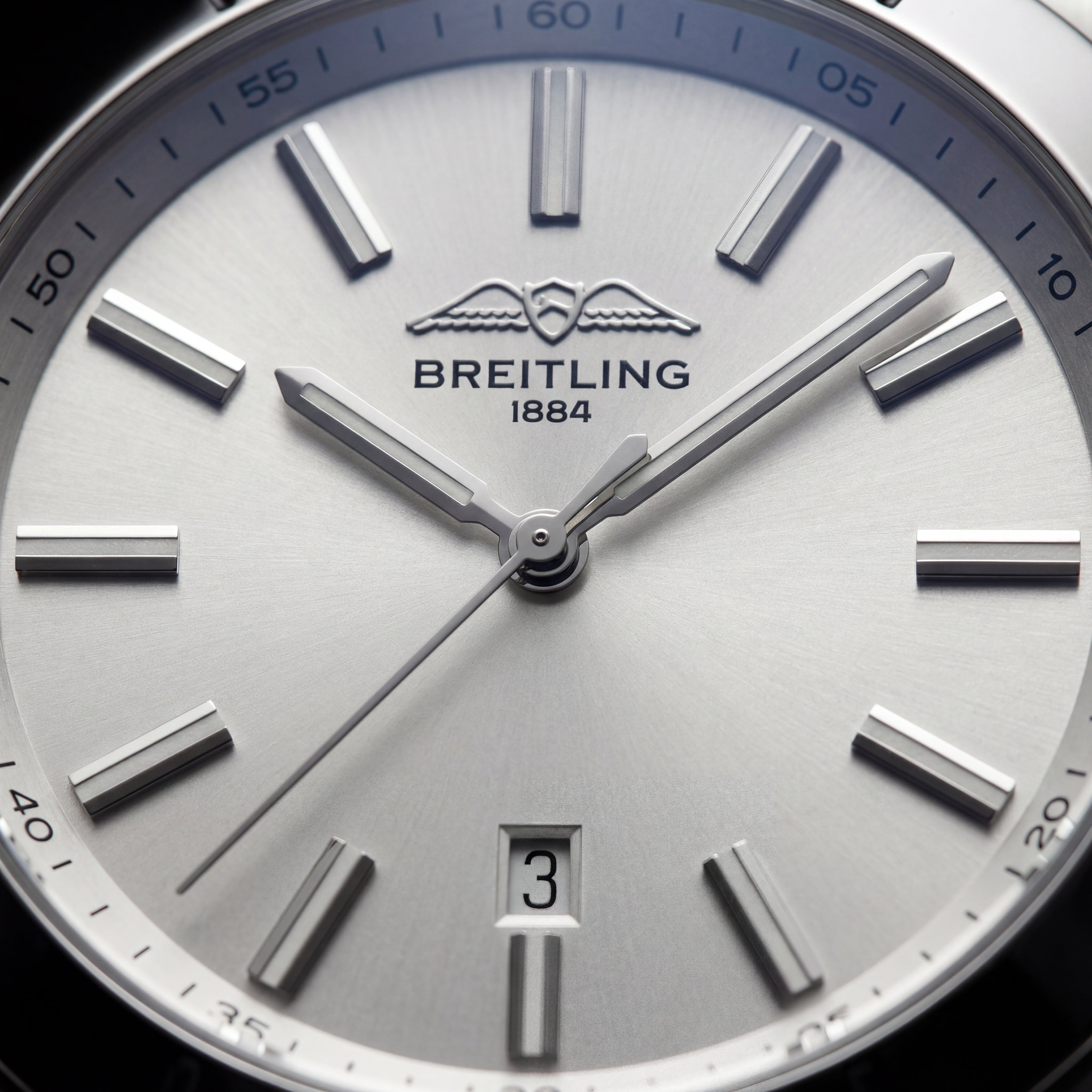 Silver White Sunray Dial Stainless Steel Luxury Men’s Watch