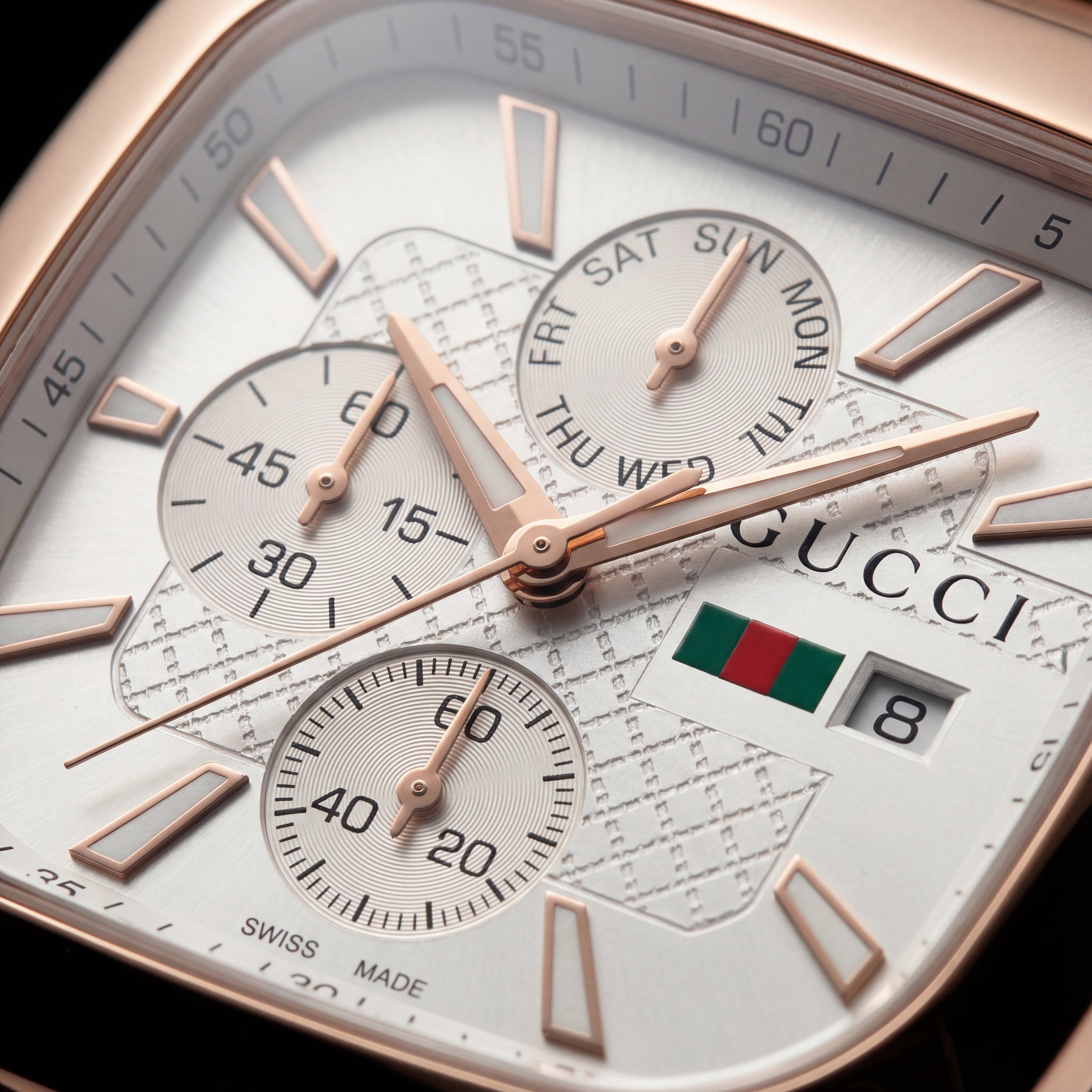 Rose Gold Square Chronograph Men’s Watch