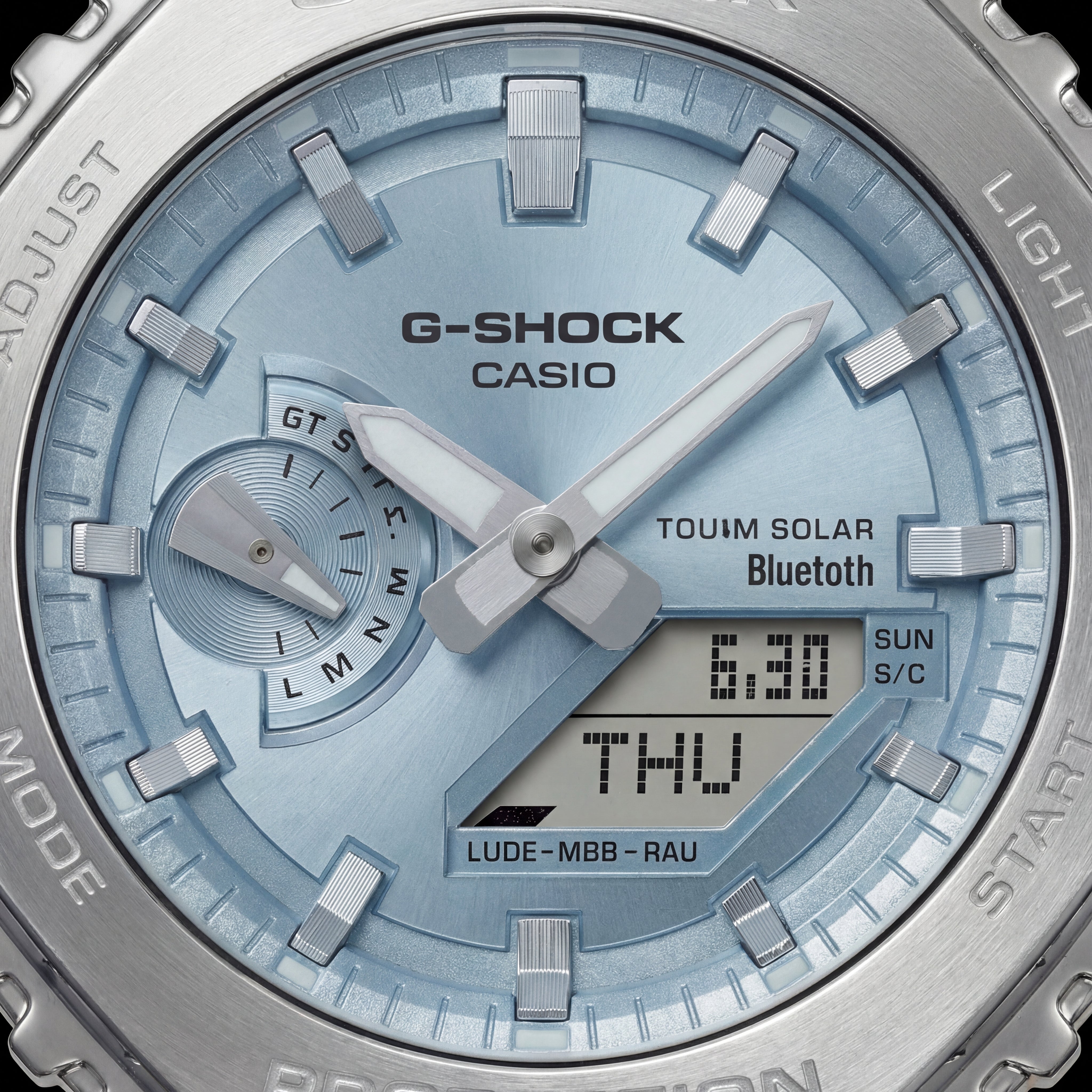 Ice Blue Dial Solar Bluetooth Sports Men’s Watch