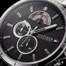 Centrix Carbon Black Silver Chronograph Watch