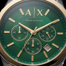 Centrix Emerald Green Two-Tone Chronograph Watch