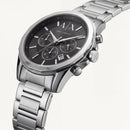 Centrix Midnight Black Silver Chronograph Watch