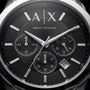 Centrix Midnight Black Silver Chronograph Watch