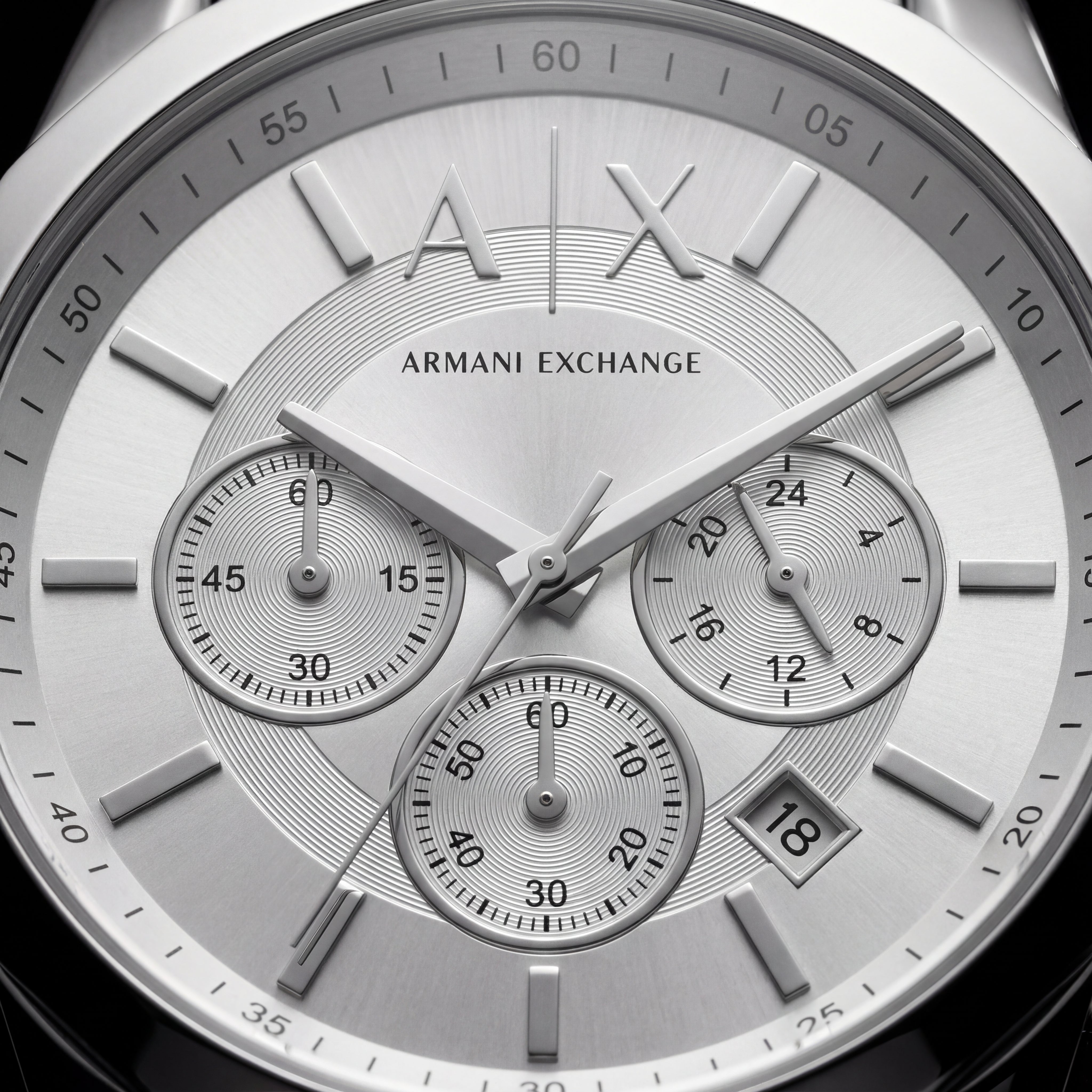 Centrix Classic Silver Chronograph Watch