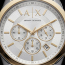 Centrix Ivory Silver–Gold Chronograph Watch