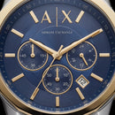 Centrix Royal Blue Silver–Gold Chronograph Watch