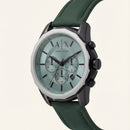 Centrix Sage Green Black Chronograph Leather Watch